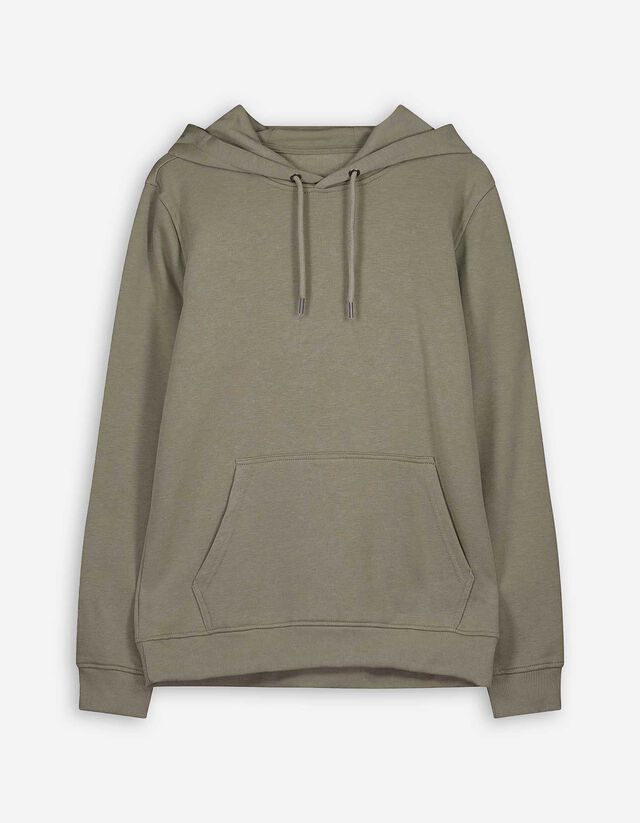 Hoodie - Capuchon met tunnelkoord - donkergroen