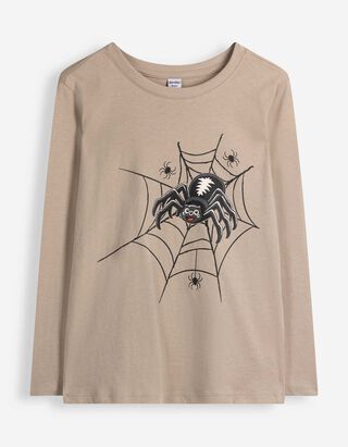 Langarmshirt - Halloween - Beige