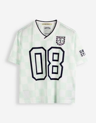 T-shirt - Gestreepte - Lichtgroen