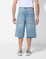 Pantaloni scurți denim - Baggy Fit - Albastru deschis