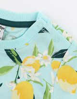 Tricou - Imprimeu allover - Albastru deschis