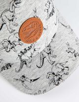 czapka bejsbolówka - nadruk na całej powierzchni - szary