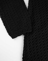 Kötött ruha - Perforált kötött - fekete