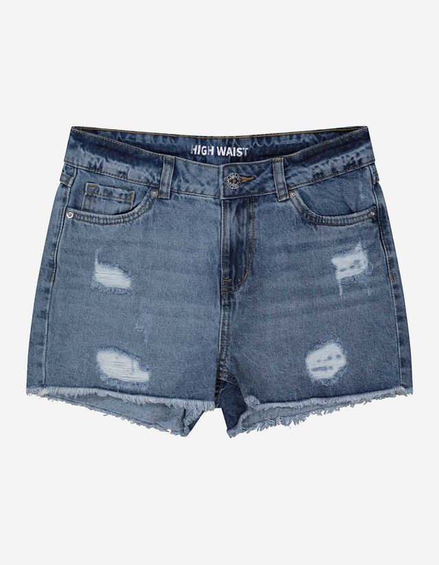 Pantaloncini di jeans - Design multicolore - blu