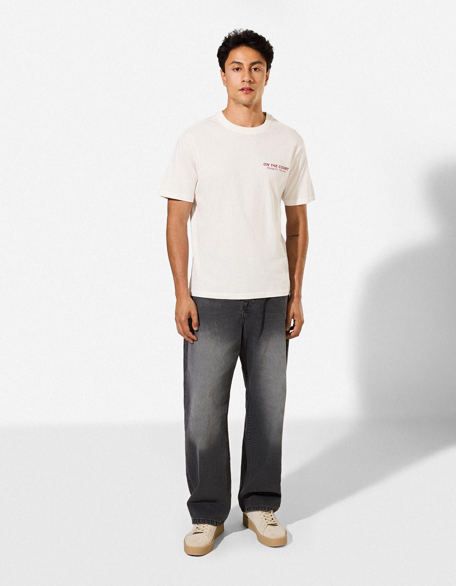T-Shirt - R&uuml;ckenprint - wei&szlig;