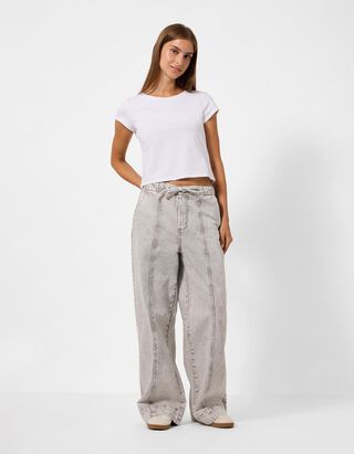Jeans - Wide Fit - Grau