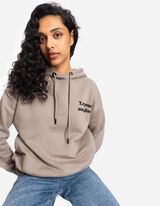 Felpa con cappuccio - Impronta sul retro - beige