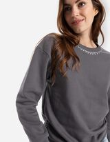 Melegítőfelső - Strasszokkal - sötétszürke