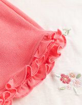 Set aus T-Shirt und Hose - Waffelstruktur - wei&szlig;