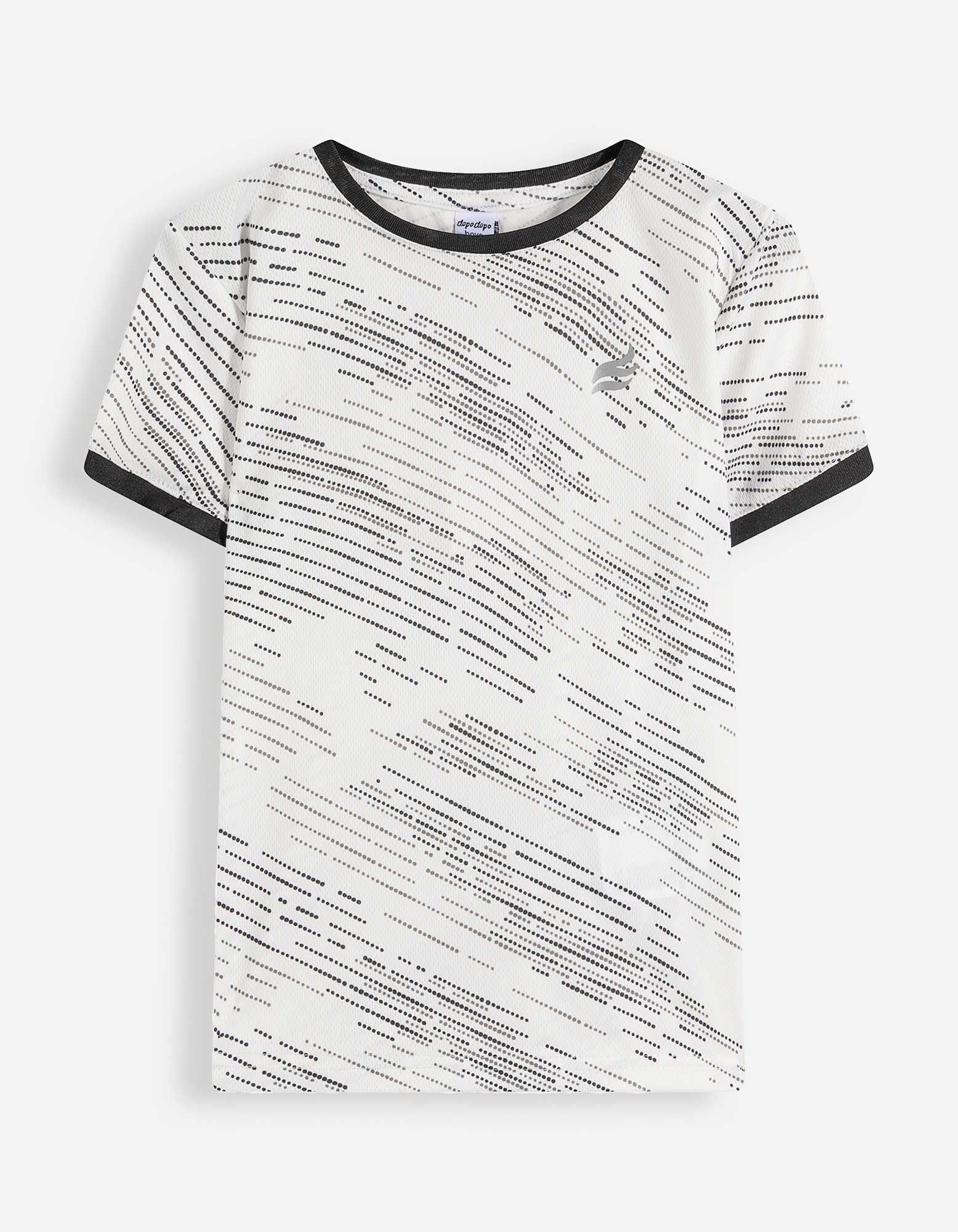 Set aus T-Shirt und Hose - Allover-Print - Wei&szlig;