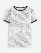 Set aus T-Shirt und Hose - Allover-Print - Wei&szlig;