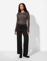 Pantaloni - Detalii metalice - Negru