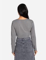 Majica dugih rukava - Ukrasni čvor - zelena