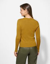 Strickpullover - einfarbig - gelb