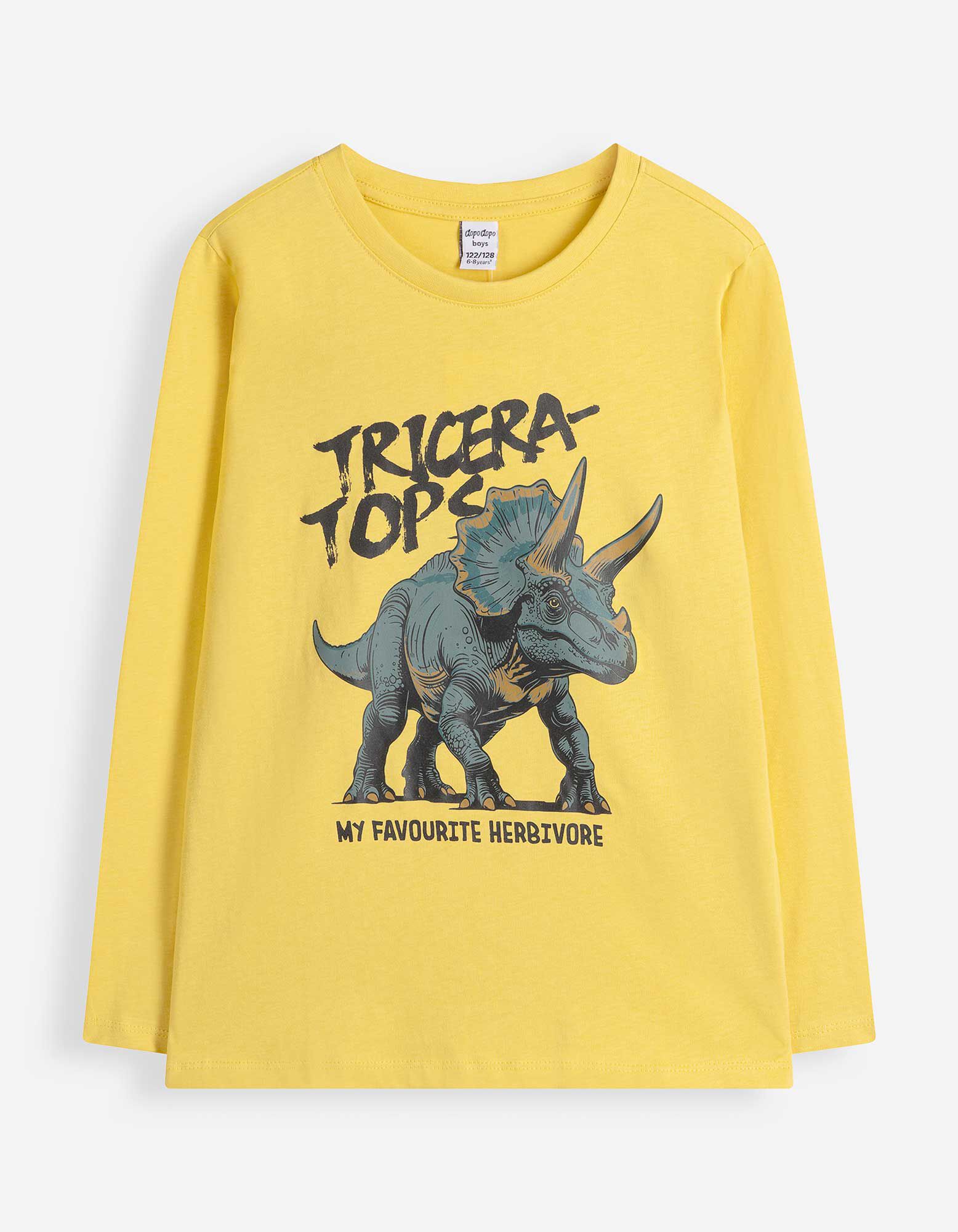 Longsleeve - Voorkantprint - geel
