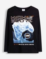 Longsleeve - Voorkantprint - Zwart