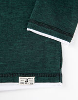 Tričko s dlh&yacute;mi ruk&aacute;vmi - Dvojvrstvov&yacute; vzhľad - tmavozelena