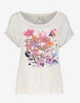 T-shirt - mieszanka wiskozowa - bialy