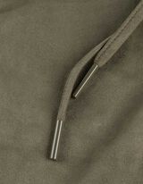 Pantaloni - Imitație de piele &icirc;ntoarsă - Verde inchis