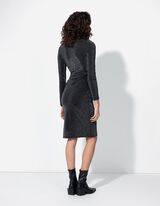 Midi-jurk - Lurex - zwart