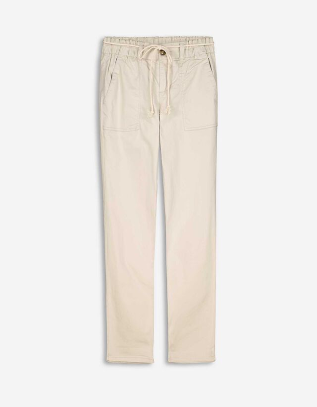 Pantaloni da jogging - Vita alta - beige