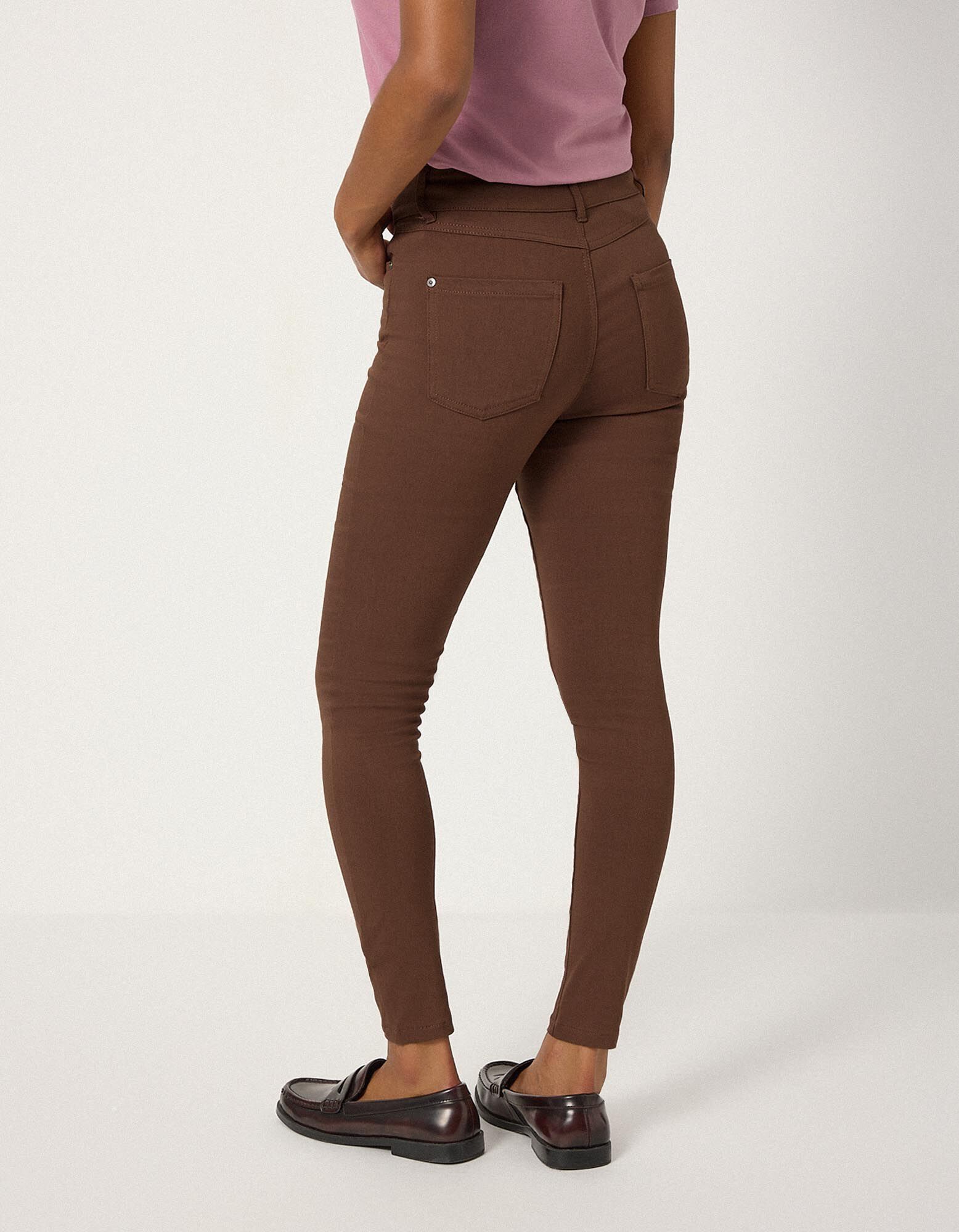 Hose - Skinny Fit - Braun