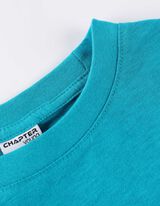 Tričko - Oversized Fit - tyrkysovy