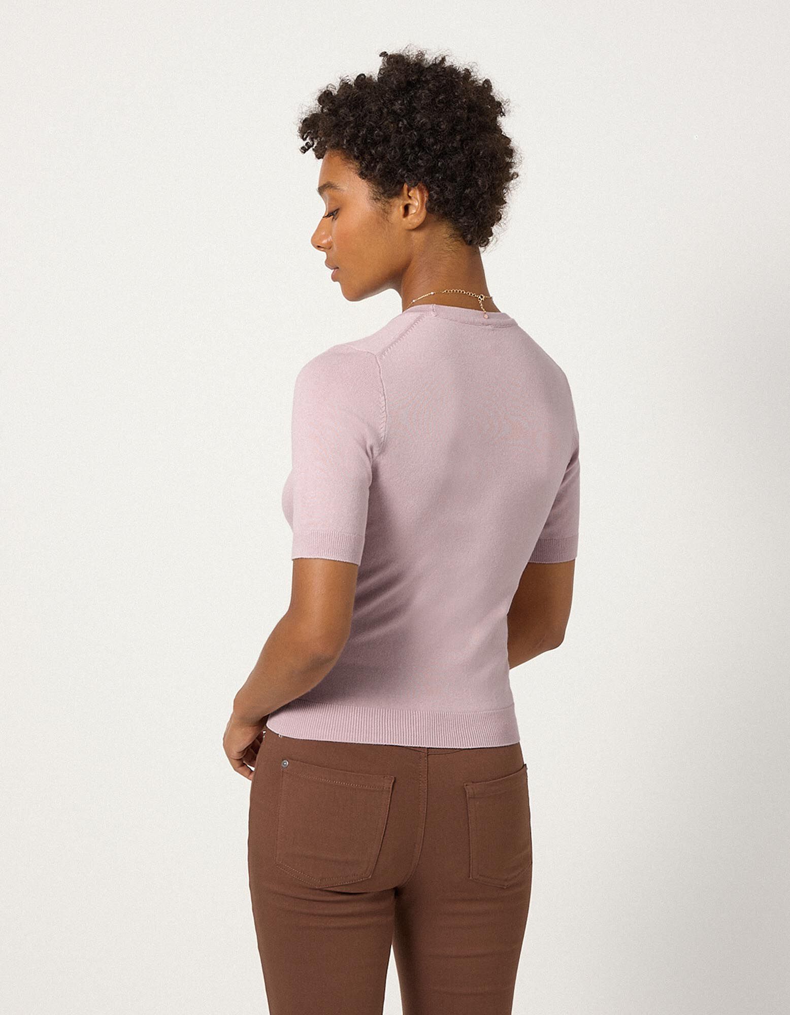 Pullover - Kurze &Auml;rmel - Rosa