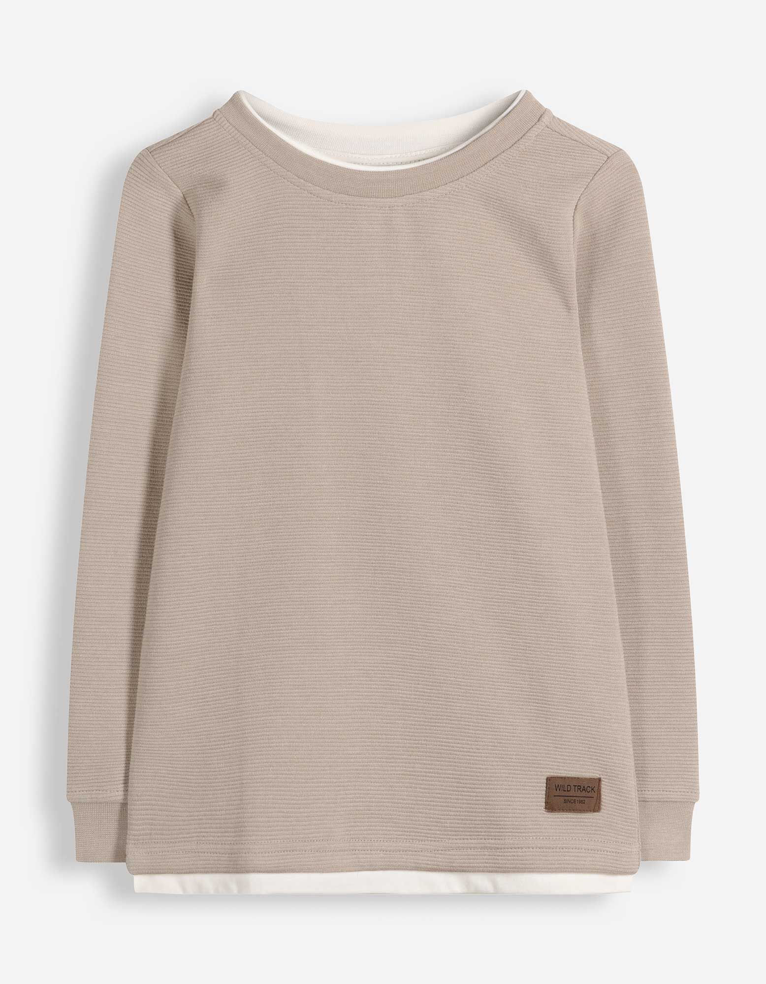 Sweatshirt - Labelpatch - Beige