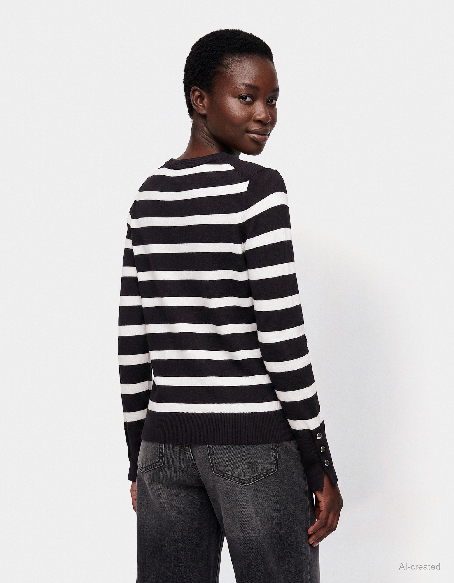 Strickpullover - Zierkn&ouml;pfe - Off-White