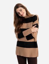 Sweter z dzianiny - mieszanka wiskozowa - bez