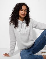 Hoodie - Spitzenbesatz - grau