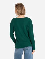 Marškinėliai ilgomis rankovėmis - LENZING™ ECOVERO™ - tamsiai zalias