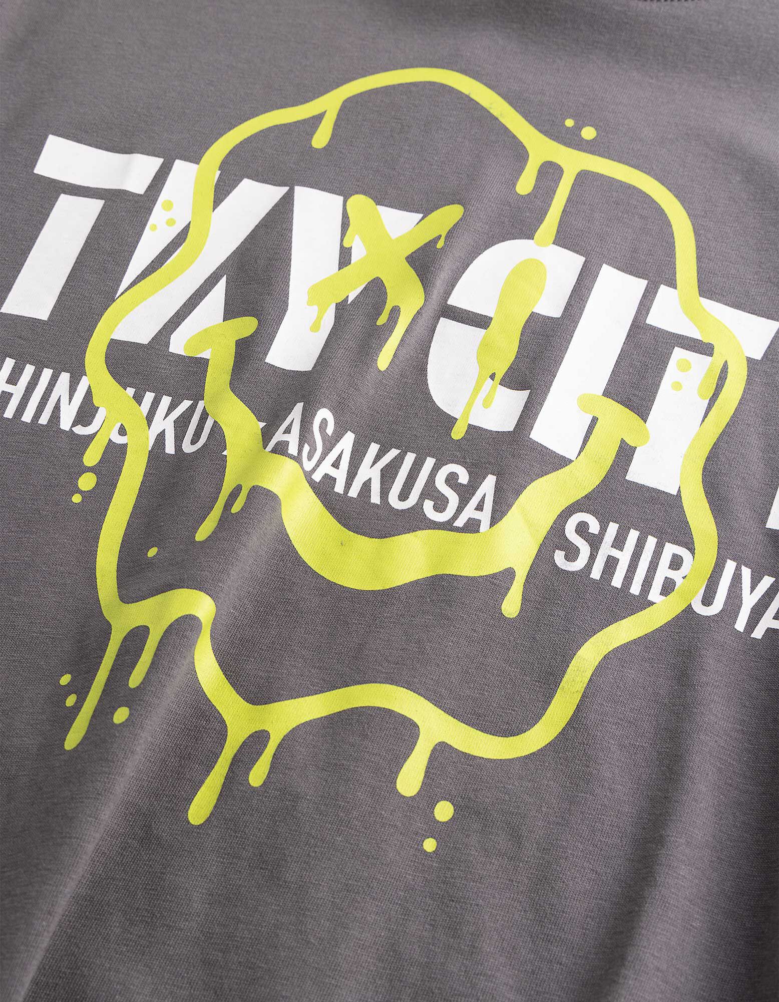 Langarmshirt - Frontprint - Dunkelgrau