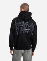 Mikina s kapucňou - Zadn&yacute; v&yacute;tlačok - cierna