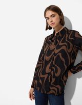 Blouse - Print all-over - zwart