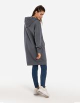 Haljina - Kapuljača s vezicom - tamno siva