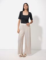 Pantaloni - Vita alta - bianco