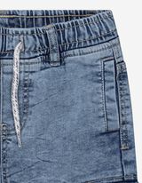 Denim short - Opgestikte zakken