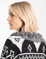 Dugi kardigan - Kai&scaron; opasač - crno