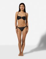 Bikinitop - Metallic-Details - Schwarz