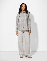 Hemd - Brusttasche - hellgrau