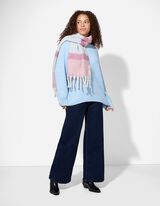 Șal - Bluză în dungi - Mov