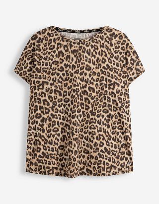 T-shirt - Motif l&eacute;opard - Beige