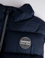 Prešívaná vesta - Aplikácia - tmavomodra