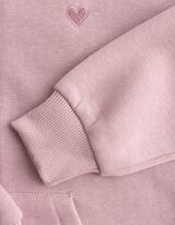 Sweatvest - Borduursel - Lichtroze