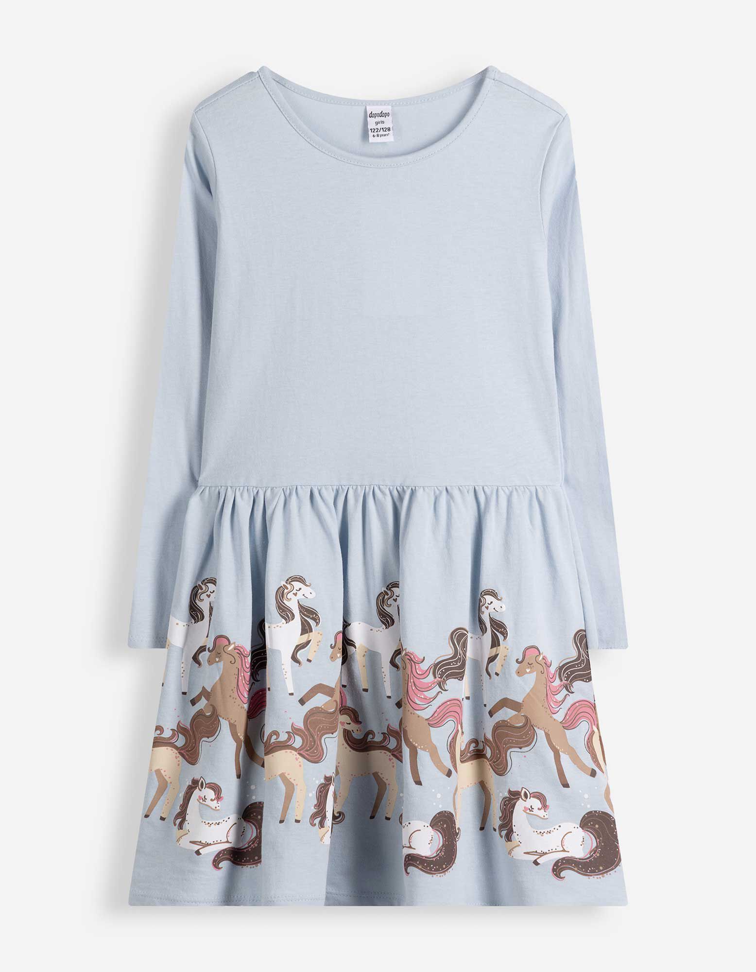 Kleid - Print - Hellblau