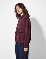 rozpinana bluza - zamek błyskawiczny - ciemny lila