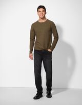 Pulovr - Kulatý výstřih - hneda