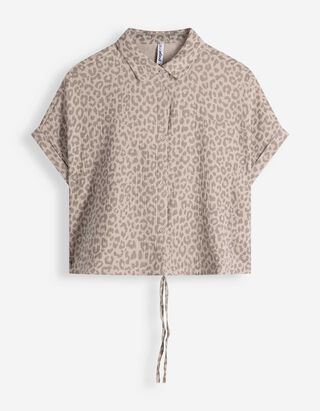 Ko&scaron;ilov&aacute; halenka - Potisk po cel&eacute; plo&scaron;e - b&eacute;žov&aacute;